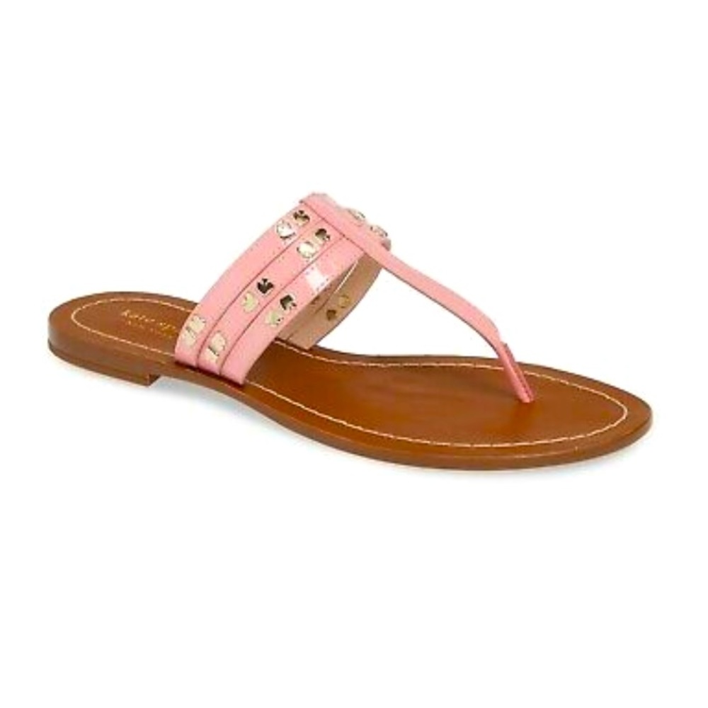 Kate Spade Carol Thong Sandals Rococo Spade Logo